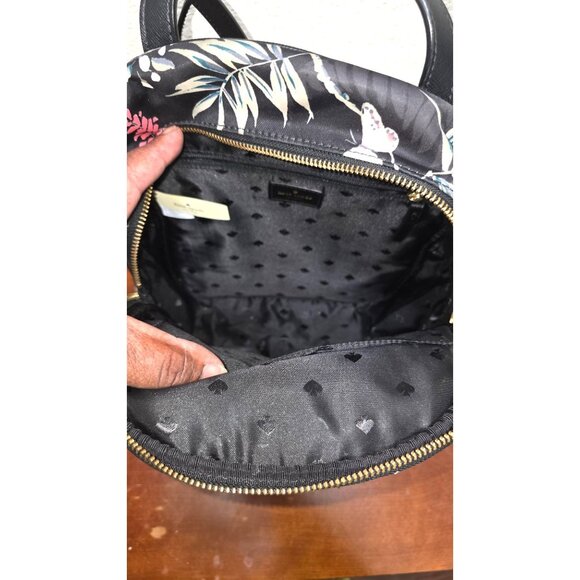 Kate Spade New York Floral Print Mini Backpack Adjustable Straps & Multiple Comp - Picture 4 of 10